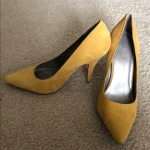 The Limited Yellow Suede Pumps